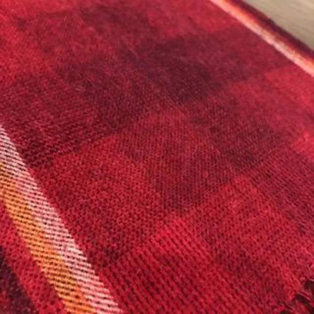 Australian Fine Alpaca Connection Plaid Wrap Scarf.